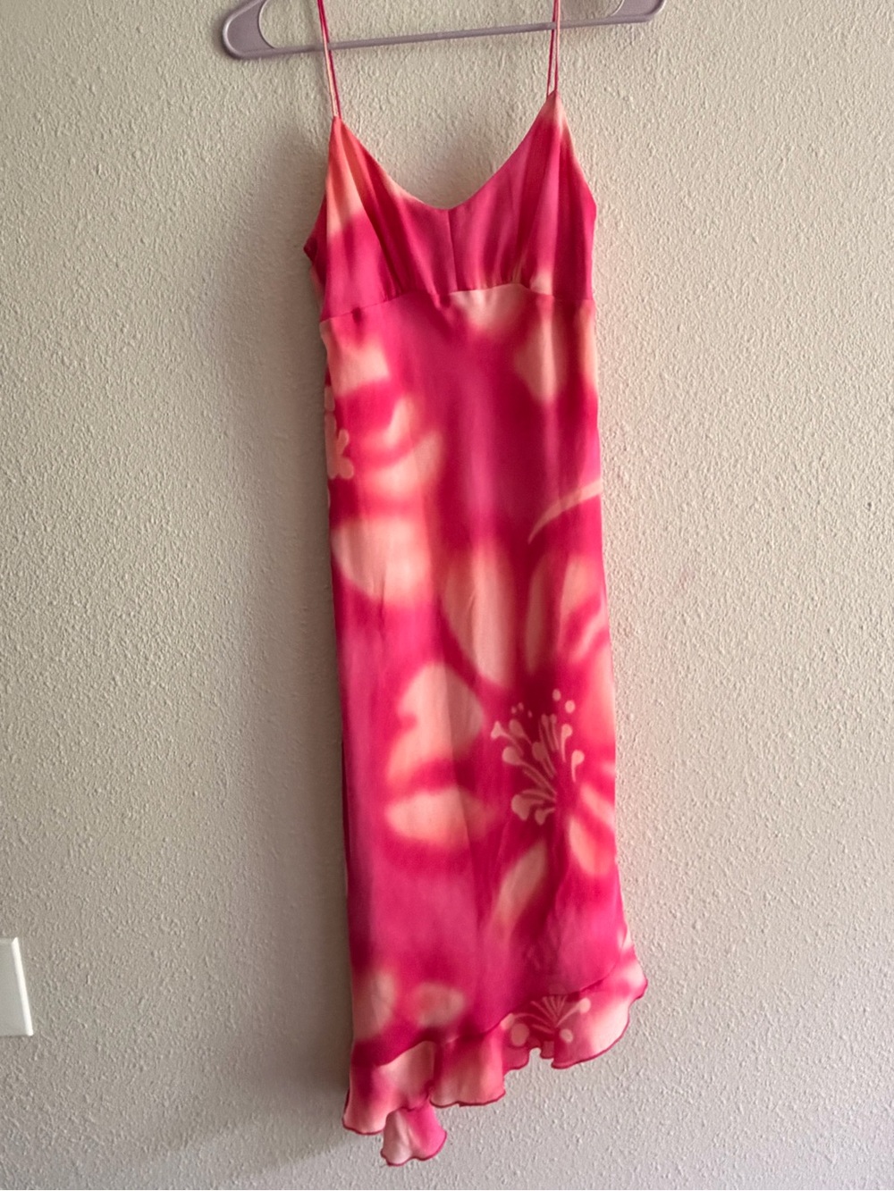 Express Fuchsia to Coral Gradient Slip Dress